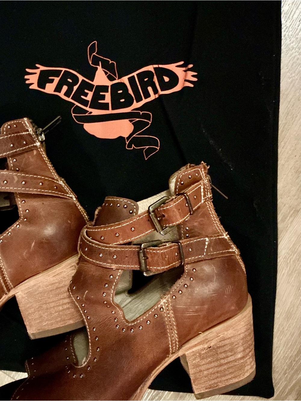 Freebird by Steven Cosmic Studded Leather Sandals Size 8 Brown | Made in Mexico - Picture 11 of 15